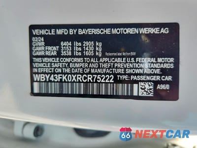 Zdjęcie 12 z 12 samochodu: 2024 BMW I5 M60 VIN:WBY43FK0XRCR75222 - miniatura