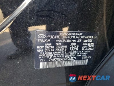 Zdjęcie 13 z 13 samochodu: 2025 HYUNDAI IONIQ 5 SEL VIN:7YAKN4DA3SY008577 - miniatura
