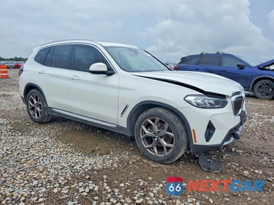 Czwarte zdjęcie samochodu z boku: 2022 BMW X3 SDRIVE30I VIN:5UX43DP05N9K35419 - miniatura