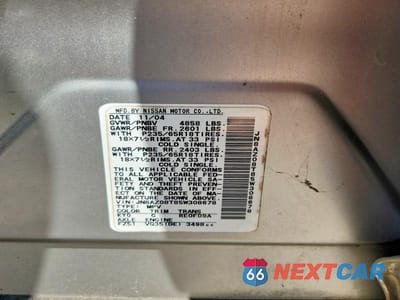 Zdjęcie 13 z 13 samochodu: 2005 NISSAN MURANO S VIN:JN8AZ08T85W308678 - miniatura