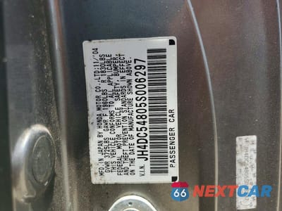 Zdjęcie 12 z 12 samochodu: 2005 ACURA RSX VIN:JH4DC54805S006297 - miniatura