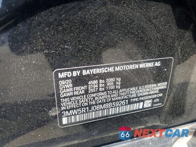 Zdjęcie 12 z 12 samochodu: 2021 BMW 330I VIN:3MW5R1J08M8B59261 - miniatura