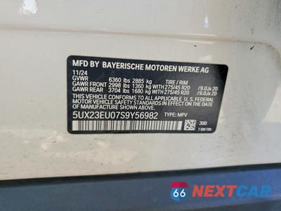 Zdjęcie 13 z 13 samochodu: 2025 BMW X5 XDRIVE40I VIN:5UX23EU07S9Y56982 - miniatura
