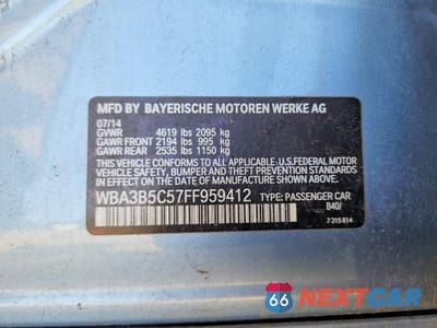 Zdjęcie 12 z 12 samochodu: 2015 BMW 328 XI SULEV VIN:WBA3B5C57FF959412 - miniatura