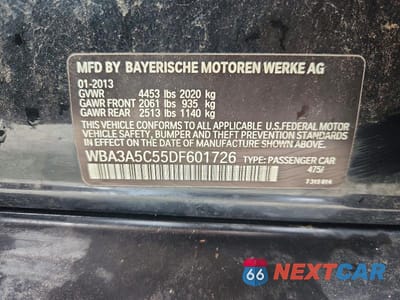 Zdjęcie 12 z 12 samochodu: 2013 BMW 328 I VIN:WBA3A5C55DF601726 - miniatura