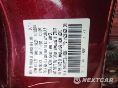Zdjęcie 13 z 13 samochodu: 2014 HONDA ACCORD LX VIN:1HGCR2F33EA198687 - miniatura