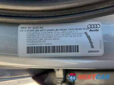 Zdjęcie 12 z 12 samochodu: 2012 AUDI A6 PREMIUM PLUS VIN:WAUDFAFC0CN154932 - miniatura