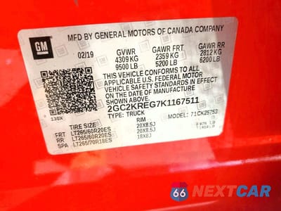 Zdjęcie 12 z 12 samochodu: 2019 CHEVROLET SILVERADO K2500 HEAVY DUTY VIN:2GC2KREG7K1167511 - miniatura