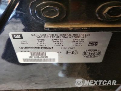 Zdjęcie 12 z 12 samochodu: 2016 CHEVROLET CRUZE LS VIN:1G1BC5SM8G7235821 - miniatura