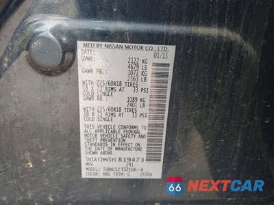 Zdjęcie 13 z 13 samochodu: 2015 NISSAN ROGUE SL VIN:5N1AT2MV5FC819473 - miniatura