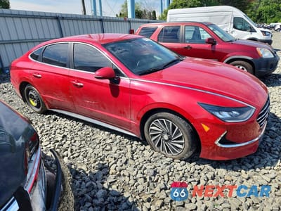Czwarte zdjęcie samochodu z boku: 2020 HYUNDAI SONATA HYBRID SEL VIN:KMHL34JJ7LA015706 - miniatura