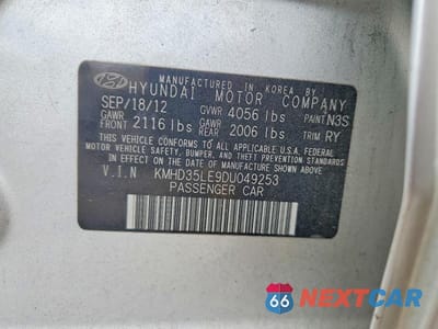Zdjęcie 12 z 12 samochodu: 2013 HYUNDAI ELANTRA GT BASE VIN:KMHD35LE9DU049253 - miniatura