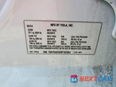 Zdjęcie 13 z 13 samochodu: 2024 TESLA MODEL Y VIN:7SAYGAEE5RF182904 - miniatura