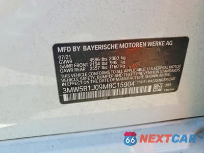 Zdjęcie 12 z 12 samochodu: 2021 BMW 330I VIN:3MW5R1J09M8C15904 - miniatura