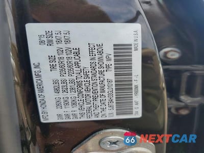 Zdjęcie 13 z 13 samochodu: 2016 ACURA RDX VIN:5J8TB4H33GL010187 - miniatura
