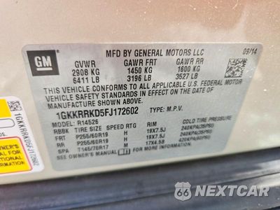 Zdjęcie 13 z 13 samochodu: 2015 GMC ACADIA SLT-1 VIN:1GKKRRKD5FJ172602 - miniatura