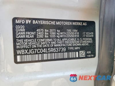 Zdjęcie 13 z 13 samochodu: 2020 BMW X1 SDRIVE28I VIN:WBXJG7C04L5R63739 - miniatura