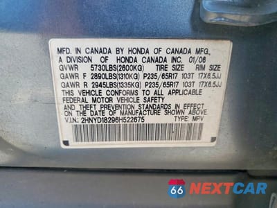 Zdjęcie 13 z 13 samochodu: 2006 ACURA MDX VIN:2HNYD18296H522675 - miniatura
