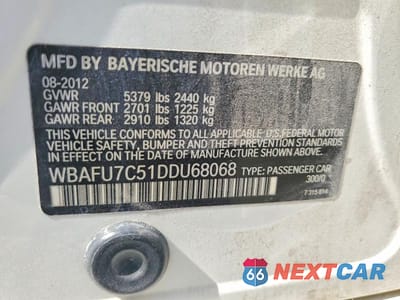 Zdjęcie 12 z 12 samochodu: 2013 BMW 535 XI VIN:WBAFU7C51DDU68068 - miniatura