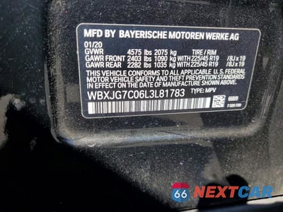 Zdjęcie 14 z 14 samochodu: 2020 BMW X1 SDRIVE28I VIN:WBXJG7C06L3L81783 - miniatura