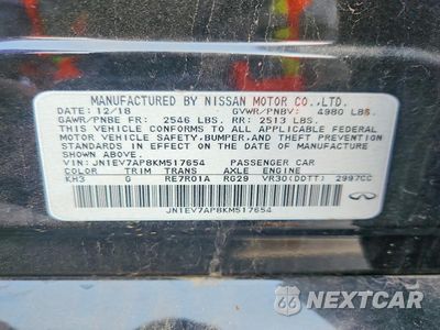 Zdjęcie 12 z 12 samochodu: 2019 INFINITI Q50 3.0T LUXE VIN:JN1EV7AP8KM517654 - miniatura