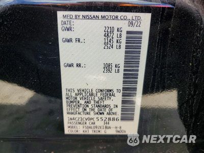 Zdjęcie 13 z 13 samochodu: 2023 NISSAN LEAF SV PLUS VIN:1N4CZ1CV0PC552886 - miniatura