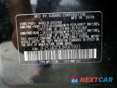 Zdjęcie 12 z 12 samochodu: 2018 SUBARU FORESTER 2.5I PREMIUM VIN:JF2SJAGCXJH563993 - miniatura