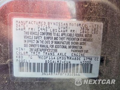 Zdjęcie 12 z 12 samochodu: 2015 NISSAN SENTRA SR VIN:3N1AB7AP8FY312166 - miniatura