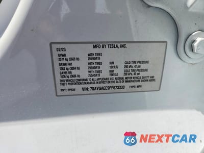 Zdjęcie 12 z 12 samochodu: 2023 TESLA MODEL Y VIN:7SAYGAEE9PF673330 - miniatura