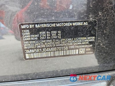 Zdjęcie 13 z 13 samochodu: 2021 BMW 330I VIN:3MW5R1J04M8B70158 - miniatura