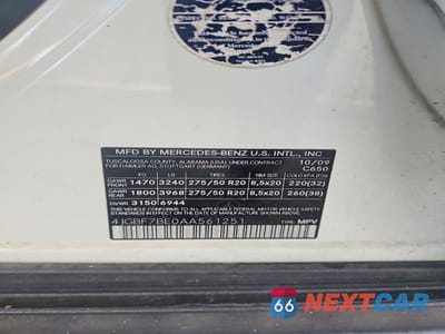 Zdjęcie 13 z 13 samochodu: 2010 MERCEDES-BENZ GL 450 4MATIC VIN:4JGBF7BE0AA561251 - miniatura