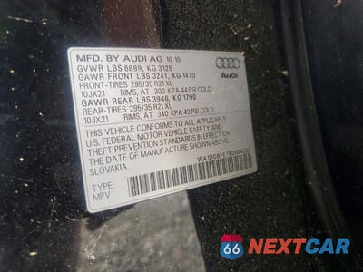 Zdjęcie 13 z 13 samochodu: 2011 AUDI Q7 PRESTIGE VIN:WA1DGBFE7BD004290 - miniatura
