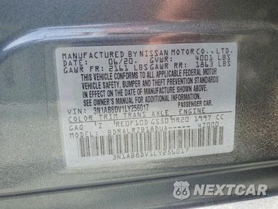 Zdjęcie 12 z 12 samochodu: 2020 NISSAN SENTRA SR VIN:3N1AB8DV1LY256017 - miniatura