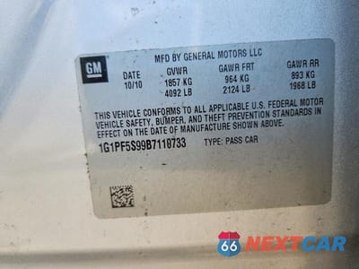 Zdjęcie 13 z 13 samochodu: 2011 CHEVROLET CRUZE LT VIN:1G1PF5S99B7110733 - miniatura