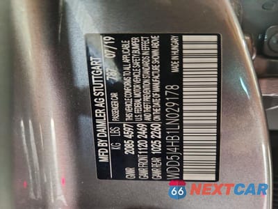 Zdjęcie 13 z 13 samochodu: 2020 MERCEDES-BENZ CLA 250 4MATIC VIN:WDD5J4HB1LN029178 - miniatura
