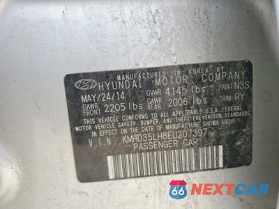Zdjęcie 12 z 12 samochodu: 2014 HYUNDAI ELANTRA GT BASE VIN:KMHD35LH8EU207397 - miniatura