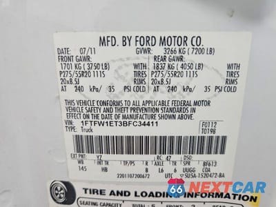 Zdjęcie 13 z 13 samochodu: 2011 FORD F150 SUPERCREW VIN:1FTFW1ET3BFC34411 - miniatura