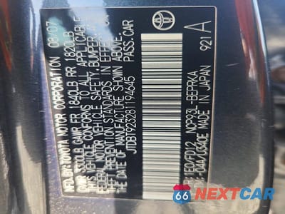Zdjęcie 12 z 12 samochodu: 2008 TOYOTA YARIS BASE VIN:JTDBT923281194645 - miniatura