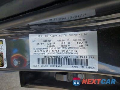 Zdjęcie 13 z 13 samochodu: 2019 MAZDA 3 SELECT VIN:JM1BPBAM3K1120857 - miniatura