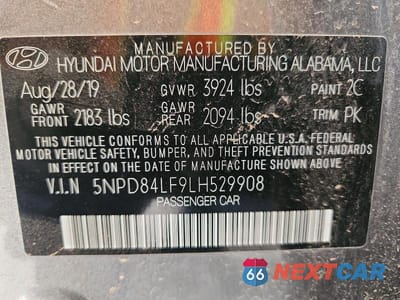 Zdjęcie 12 z 12 samochodu: 2020 HYUNDAI ELANTRA SEL VIN:5NPD84LF9LH529908 - miniatura