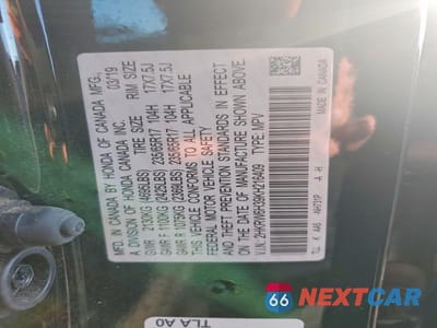 Zdjęcie 13 z 13 samochodu: 2019 HONDA CR-V LX VIN:2HKRW6H39KH216409 - miniatura