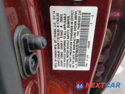 Zdjęcie 13 z 13 samochodu: 2014 HONDA CIVIC LX VIN:19XFB2F56EE207588 - miniatura