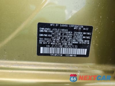 Zdjęcie 13 z 13 samochodu: 2022 SUBARU CROSSTREK LIMITED VIN:JF2GTHMC2NH262170 - miniatura