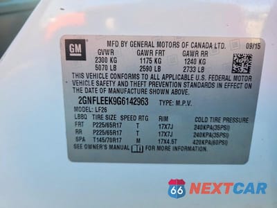 Zdjęcie 12 z 12 samochodu: 2016 CHEVROLET EQUINOX LS VIN:2GNFLEEK9G6142963 - miniatura