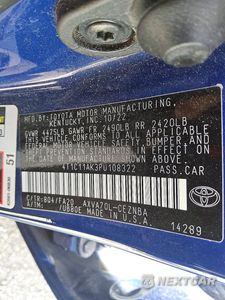 Zdjęcie 12 z 12 samochodu: 2023 TOYOTA CAMRY LE VIN:4T1C11AK3PU108322 - miniatura