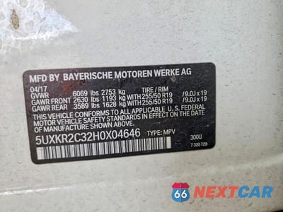 Zdjęcie 12 z 12 samochodu: 2017 BMW X5 SDRIVE35I VIN:5UXKR2C32H0X04646 - miniatura