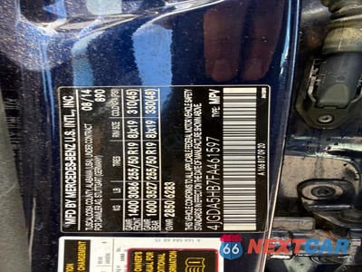 Zdjęcie 12 z 12 samochodu: 2015 MERCEDES-BENZ ML 350 4MATIC VIN:4JGDA5HB7FA461597 - miniatura