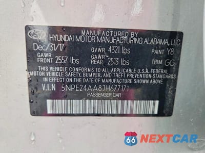 Zdjęcie 12 z 12 samochodu: 2018 HYUNDAI SONATA ECO VIN:5NPE24AA8JH677171 - miniatura