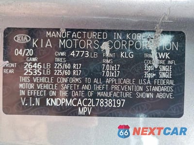 Zdjęcie 13 z 13 samochodu: 2020 KIA SPORTAGE LX VIN:KNDPMCAC2L7838197 - miniatura