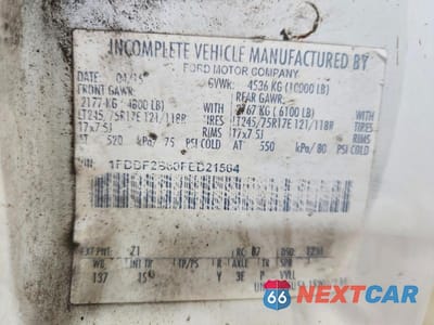 Zdjęcie 12 z 12 samochodu: 2015 FORD F250 BOX TRUCK VIN:1FDBF2B60FED21564 - miniatura